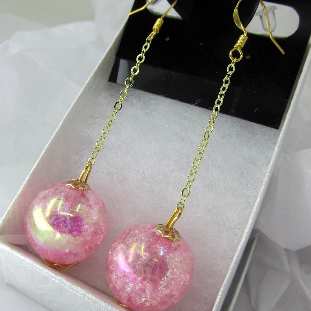 Gold Plated Fairy Ball Earrings